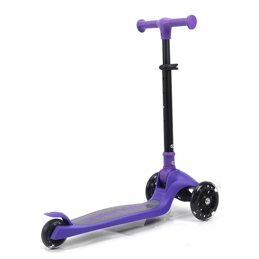 3-Wheel Kids Scooter Foldable LED Wheels Lean-to-Steer Purple