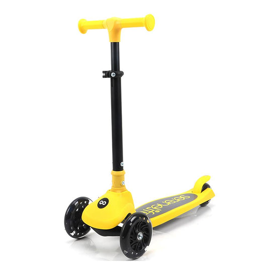 3-Wheel Kids Scooter Foldable LED Wheels Lean-to-Steer Yellow