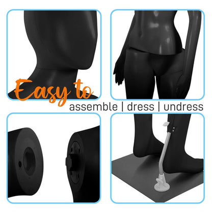 Female Mannequin Dress Form Realistic Face Flexible Limbs 68.9