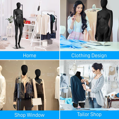 Female Mannequin Dress Form Realistic Face Flexible Limbs 68.9