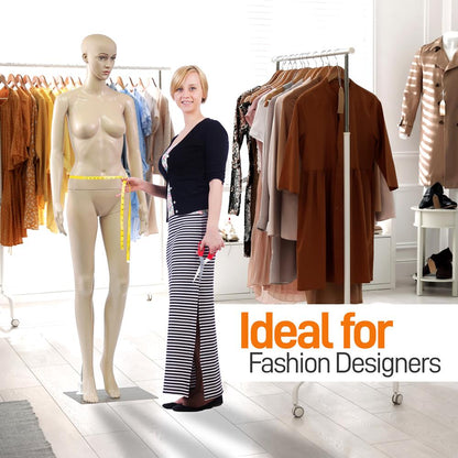 Full-Body Female Mannequin Adjustable Head Flexible Limbs 68.9 Tall