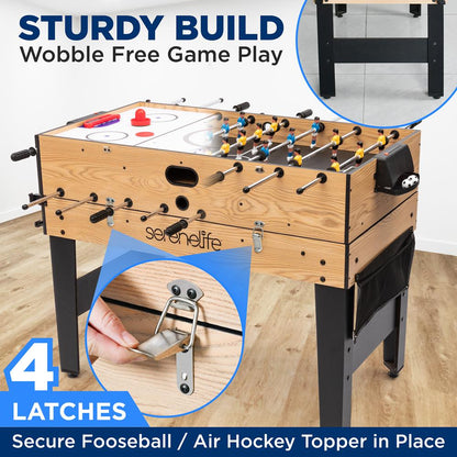 48 6-in-1 Game Table Space-Saving MDF Indoor/Outdoor Use