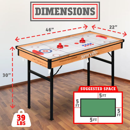 4-in-1 Game Table Portable MDF with PVC Indoor/Outdoor Use