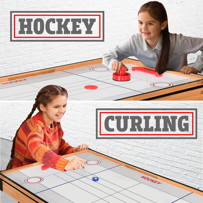 4-in-1 Game Table Portable MDF with PVC Indoor/Outdoor Use