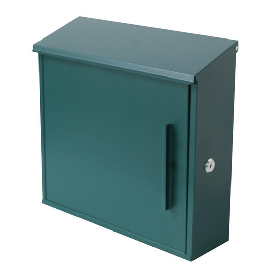Outdoor Locking Mailbox Secure Galvanized Steel Easy Install Green
