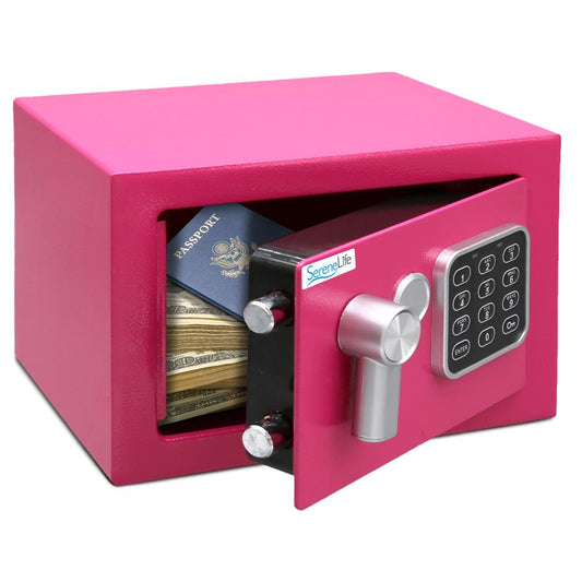 Electronic Safe Box Secure Storage Digital Lock Pink