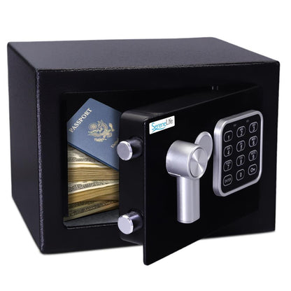 Digital Safe Box Secure Storage Steel Construction 9.1x6.7x6.7