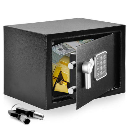 Electronic Safe Box Secure Storage Steel Construction Wall Mountable