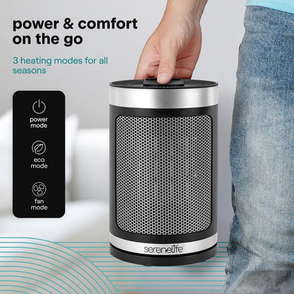 Indoor Electric Heater With Wi-Fi FunctionThermostat Remote Digital Display 12H Timer 3 Heating Modes Fast & Safe Ptc Ceramic Heating (Black)