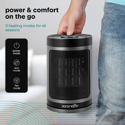 Indoor Electric Heater With Wi-Fi FunctionThermostat Remote Digital Display 12H Timer (Gray)