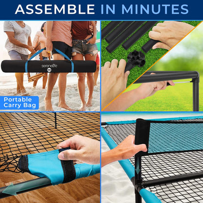 Trampoline Ping Pong Table - Portable Adjustable Steel Frame Indoor/Outdoor
