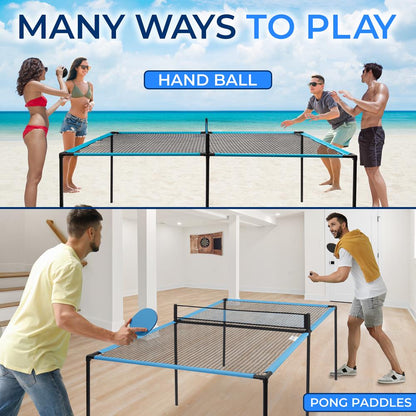 Trampoline Ping Pong Table - Portable Adjustable Steel Frame Indoor/Outdoor