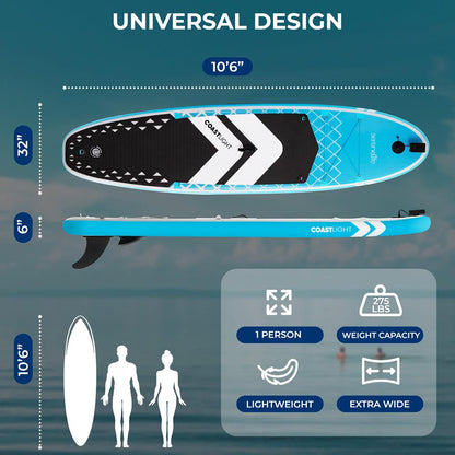 Inflatable Stand-Up Paddle-Board with LED Lights