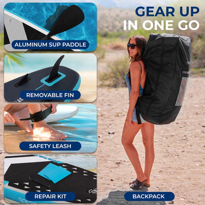 Inflatable Stand-Up Paddle-Board with LED Lights