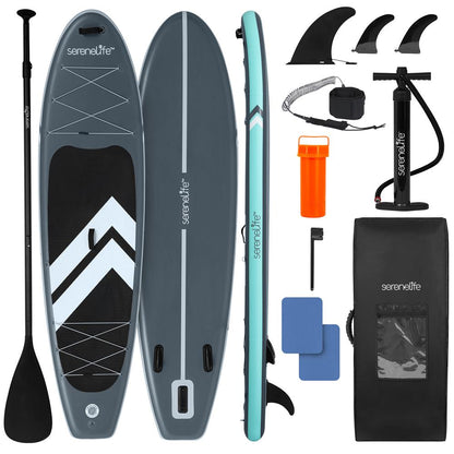 Inflatable Paddleboard Stable Design Non-Slip Deck Blue