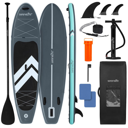 Inflatable Paddleboard Stable Design Non-Slip Deck Blue