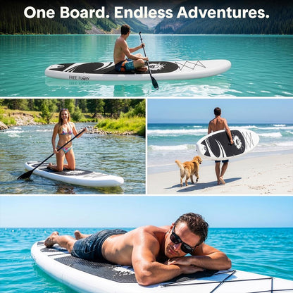 Inflatable Paddle Board Stable Design 3 Fins Non-Slip Deck 106