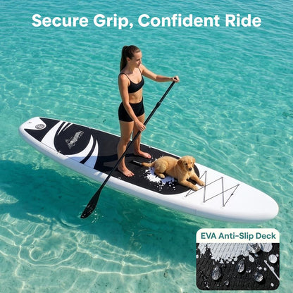 Inflatable Paddle Board - Stable Non-Slip Deck 1010 Easy Storage