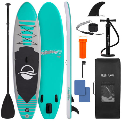 Inflatable Paddle Board Stable Design Non-Slip EVA Deck Pad Teal