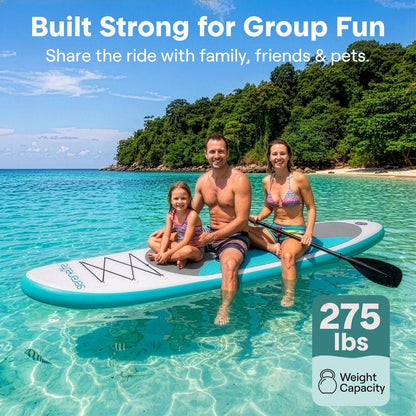 Inflatable Paddle Board Stable Design Non-Slip EVA Deck Pad Blue - SLSUPB11