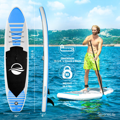 Inflatable Paddle Board - Stable Non-Slip Deck 106 PVC Teal