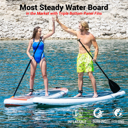 Inflatable Paddle Board - Stable Non-Slip Deck 106 PVC Teal