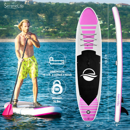 Inflatable Paddle Board - Stable Non-Slip Deck 106 PVC Teal
