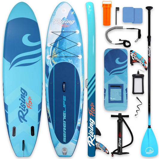 Inflatable Paddle Board - Stable Non-Slip Deck 106 Portable Blue - SLSUPB518
