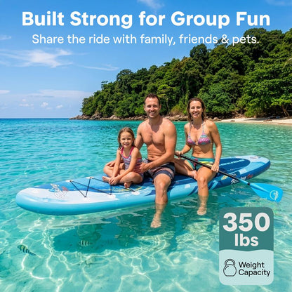 Inflatable Paddle Board - Stable Non-Slip Deck 106 Portable Blue - SLSUPB518