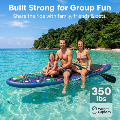 Inflatable Paddle Board - Stable Non-Slip Deck 106 Blue - SLSUPB636