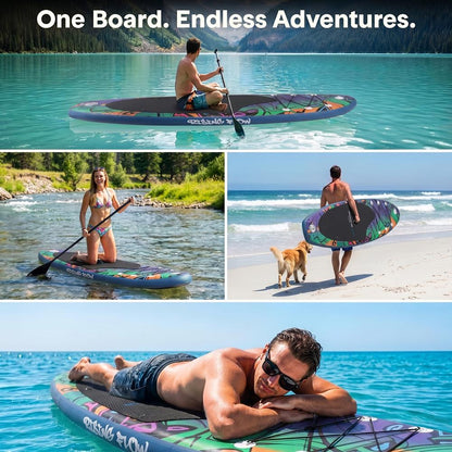 Inflatable Paddle Board - Stable Non-Slip Deck 106 Blue - SLSUPB636