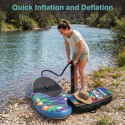 Inflatable Paddle Board - Stable Non-Slip Deck 106 Blue - SLSUPB636