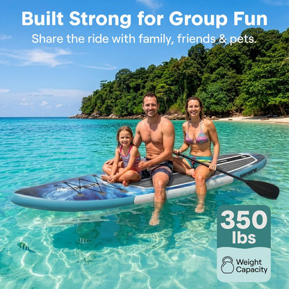 Inflatable Paddle Board - Stable Non-Slip Deck 106 Space Blue - SLSUPB872