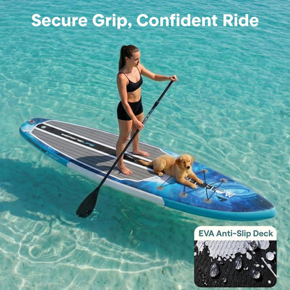 Inflatable Paddle Board - Stable Non-Slip Deck 106 Space Blue - SLSUPB872