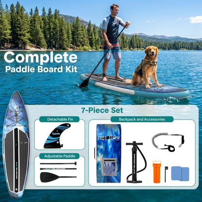 Inflatable Paddle Board - Stable Non-Slip Deck 106 Space Blue - SLSUPB872