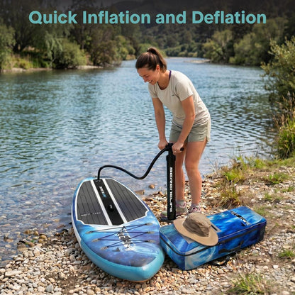 Inflatable Paddle Board - Stable Non-Slip Deck 106 Space Blue - SLSUPB872