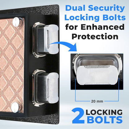 Fingerprint Safe 0.63 Cu Ft Heavy-Duty Steel Touchscreen Black