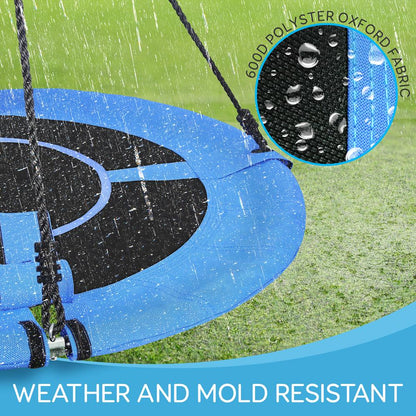 Saucer Swing 40 for Kids Waterproof Padded Frame Blue