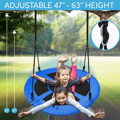 Saucer Swing 40 for Kids Waterproof Padded Frame Blue