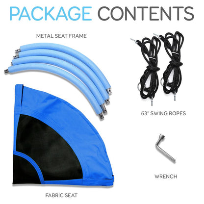 Saucer Swing 40 for Kids Waterproof Padded Frame Blue