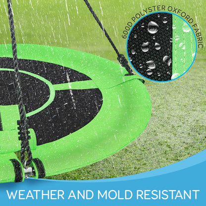 Saucer Swing 40 for Kids Waterproof Padded Frame Green