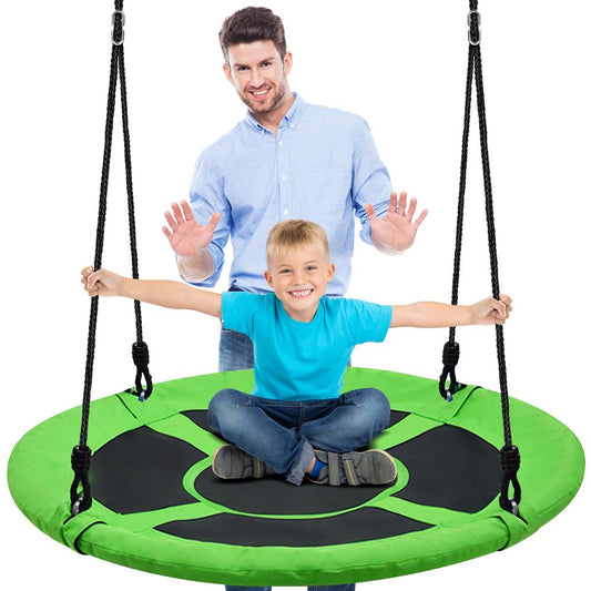 Saucer Swing 40 for Kids Waterproof Padded Frame Green