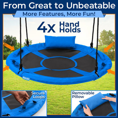 40 Saucer Swing 700 lb Capacity Waterproof Blue