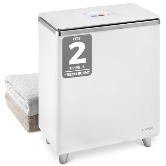 Rectangular Towel Warmer Bucket - Large Capacity Single Touch Towel & Blanket Warmer (Silver)