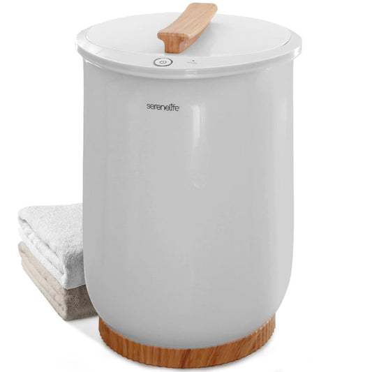 Towel Warmer with Auto Shut-Off Holds 2 Large Towels White