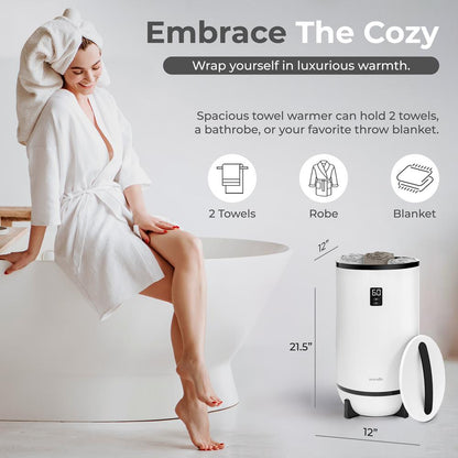 Towel Warmer with Fragrance Holder Auto Shut Off Fits 2 Large Towels