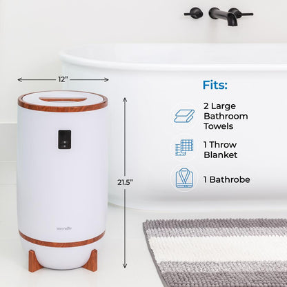 Towel Warmer with Timer & Auto Shut-Off Holds 2 Towels Cherry