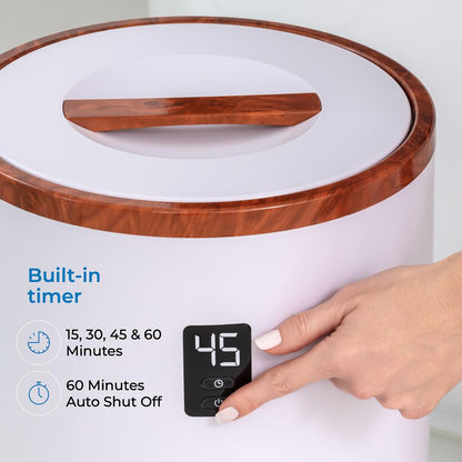Towel Warmer with Timer & Auto Shut-Off Holds 2 Towels Cherry