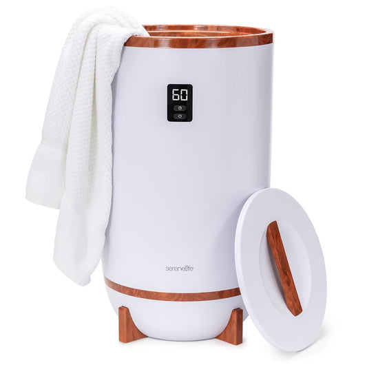 Towel Warmer with Timer & Auto Shut-Off Holds 2 Towels Cherry
