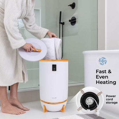 Towel & Blanket Warmer - Quick Heat 2 Towel Capacity Auto Shut-Off White